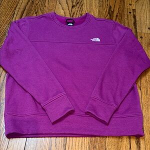 The North Face sz L Berry sweatshirt w logo and brushed inside - crewneck